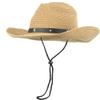 Straw Western Cowboy Hat for Toddler Girls Boys Summer Sun Hat Western Cowgirl for Kids 5-9Yrs Khaki view 1