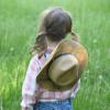 Straw Western Cowboy Hat for Toddler Girls Boys Summer Sun Hat Western Cowgirl for Kids 5-9Yrs Khaki view 2