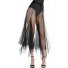 Black Long Sheer Skirt for Adult - 1 Pc. - Elegant Design, Perfect for Parties, Halloween, Dress-Up, Everyday Wear, & More, Adult L/XL view 1