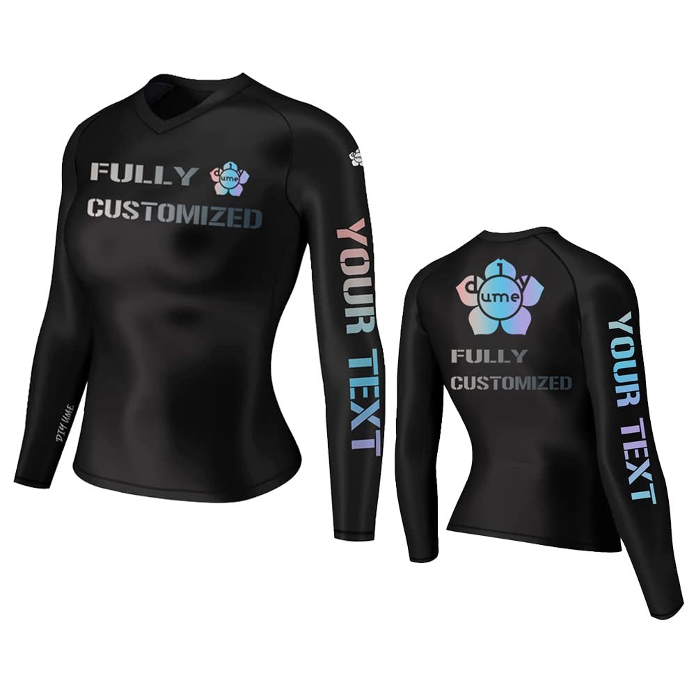 DIYUME Women's Graphic Customized Gifts Lightweight Soft Gym Running Dry Fit Athletic Tops,Black XL
