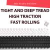 BWSHLF 29inch Mountain Bike Tires, 29 x 2.125 Inch, 2 Pack Replacement Black Folding MTB Bicycle Tire, Black Sidewall view 4