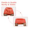 2pcs Cloth Swim Caps for Both Women & Men & Kids Fabric Durable Non-Waterproof Elastic Swimming Pool Cap Bathing Cap for Long and Short Hair (Black&Orange) view 3