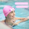 2pcs Cloth Swim Caps for Both Women & Men & Kids Fabric Durable Non-Waterproof Elastic Swimming Pool Cap Bathing Cap for Long and Short Hair (Black&Pink) view 3