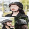 YMKJGZS Motorcycle Half Helmet Buckle DOT Approved with Retractable Inner Release Half Face Cycling Helmets German Motorcycle Half Helmet Small and Light Skull Capfor Men Women Adult (F,XL) view 4