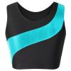 CHICTRY Kids Girls Active Shirts Sleeveless Rhinestones Metallic Dance Sports Tank Crop Tops Lake Green 6 Years view 2