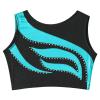 CHICTRY Kids Girls Active Shirts Sleeveless Rhinestones Metallic Dance Sports Tank Crop Tops Lake Green 8 Years view 3
