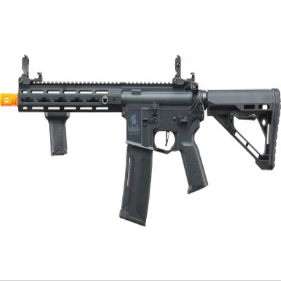 Lancer Tactical Gen 3 Hellion MLOCK 10" Lightweight Durable Polymer M4 Airsoft MLOK AEG w/High Speed Mid Cap with Programmable (ETU & MOSFET)