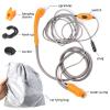 Haueeschoen Camping Shower, Portable Shower Car Shower Set 12V Portable Outdoor Automobile Water Spray Pumps Camping Nozzle Kit for Outdoor Camping Travel Car Pet Dog Shower view 2