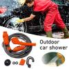 Haueeschoen Camping Shower, Portable Shower Car Shower Set 12V Portable Outdoor Automobile Water Spray Pumps Camping Nozzle Kit for Outdoor Camping Travel Car Pet Dog Shower view 4