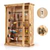 Ibnotuiy Fishing Lures Storage Display Case Wall Cabinet Tackle Box Organizer Fishing Gifts for Men with Door and Lockable for Study Room, Collection Room, Office, Garage view 1