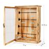 Ibnotuiy Fishing Lures Storage Display Case Wall Cabinet Tackle Box Organizer Fishing Gifts for Men with Door and Lockable for Study Room, Collection Room, Office, Garage view 2