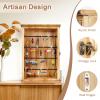 Ibnotuiy Fishing Lures Storage Display Case Wall Cabinet Tackle Box Organizer Fishing Gifts for Men with Door and Lockable for Study Room, Collection Room, Office, Garage view 4