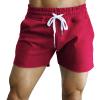 Summer Running Shorts for Men Drawstring Elastic Waist Outdoor Sports Shorts Athletic Workout Training Gym Shorts (Red,XX-Large) view 1