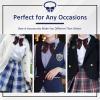 Mantieqingway Pre-tied Bow Tie Plaid Adjustable Bowties for Women Ties Pre Tied Girl Bowknot for Party, Wedding, Cosplay (Wine Red Plaid) view 4