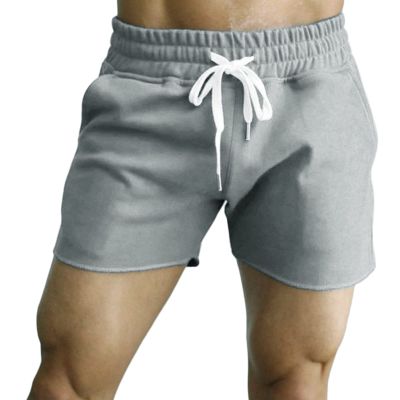 JEsilunmaMY Summer Running Shorts for Men Drawstring Elastic Waist Outdoor Sports Shorts Athletic Workout Training Gym Shorts (Grey,Large)