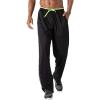 JEsilunmaMY Athletic Sweatpants for Men Solid Color Elastic Waist Joggers Track Pants Hip Hop Breathable Casual Sports Pants (Black2,Medium) view 1