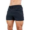 JEsilunmaMY Mens Workout Running Shorts Casual Elastic Waist Stretch Summer Beach Shorts Slim Athletic Jogger Sweat Shorts (Black,3X-Large) view 1