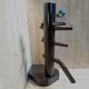 Wing Chun Wooden Dummy Corner (Dark Walnut) view 2