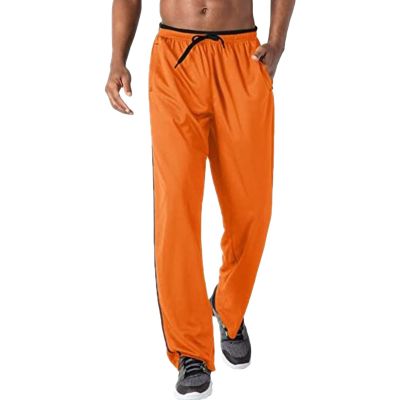 JEsilunmaMY Athletic Sweatpants for Men Solid Color Elastic Waist Joggers Track Pants Hip Hop Breathable Casual Sports Pants (Orange,Medium)