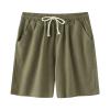 JEsilunmaMY Casual Linen Shorts for Men Elastic Waist Summer Beach Drawstring Shorts Slim Fit Lounge Shorts with Pockets (ArmyGreen,Small) view 1