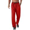 JEsilunmaMY Athletic Sweatpants for Men Solid Color Elastic Waist Joggers Track Pants Hip Hop Breathable Casual Sports Pants (Red,Large) view 1