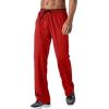 JEsilunmaMY Athletic Sweatpants for Men Solid Color Elastic Waist Joggers Track Pants Hip Hop Breathable Casual Sports Pants (Red,Large) view 2