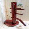 Wing Chun Wooden Dummy Corner (Wine Color) view 3