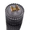 Alipher Crystal Jewelry Box Glass Candy Jar Creative Jewelry Organizer Box Handmade Cotton Swab Tank Desk Storage Box For Earrings Rings Bracelet (Gray) view 3