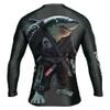 CHOO Men's BJJ Shark Fitness Training Rash Guard Grappling Gear Fight Wear, X-Large view 1