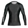 CHOO Men's BJJ Shark Fitness Training Rash Guard Grappling Gear Fight Wear, X-Large view 2
