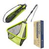 Black Paw Floating Fishing Net Foldable Fish Landing Net Rubber Coated with Neoprene Foam, Non-Slip EVA Handle - Light Green (Telescopic Pole) view 1