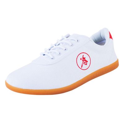 DAFLIN Taekwondo Shoes, Unisex Boxing Sport Gym Shoes for Children Adults for Taekwondo Boxing Karate Kung Fu (Color : White, Size : 7 US)