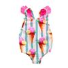 Baby Bathing Suit Stripe Kids Swimwear Ruffle Toddler Summer Bikini Swimsuit Girls Baby Beach Girls (Pink, 6-12 Months) view 1