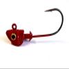 10 Painted"Pro-Shad" Jig Head Striper Bass Redfish Lure Ultra Point Hook- Red 1 oz view 1