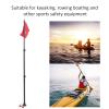 Pilipane Kayak Safety Flag Light Set, Kayak Safety Flag with Light, Safety Flag for Canoeing, 19W Super Bright Watertight Lamp for Marine Boat Canoe Accessories view 2