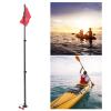 Pilipane Kayak Safety Flag Light Set, Kayak Safety Flag with Light, Safety Flag for Canoeing, 19W Super Bright Watertight Lamp for Marine Boat Canoe Accessories view 3
