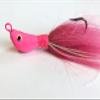 5 Banana Bucktail JigHead Striper Fluke Bass Walleye Standup Lure - Pink w/Flash 8 oz view 1