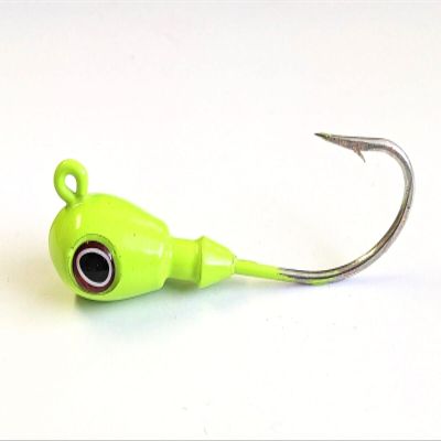 10"Big Eye" Jig Heads Cobia Striper Lure Salt Water Mustad Tinned Hook- Char 6 oz
