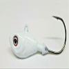 "Ultra Minnow" White Powder Coated Jig Heads Swimbait Lure Ultra Point Hook 25 Pack 4 oz view 1