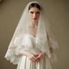 EllieWely 2 T Glitter Soft Tulle Sequin Lace Wedding Bridal Veil F39 view 3