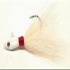 5 -"H" Minnow Bucktail Striper Fluke Walleye Jigs Head Teaser Lure - White 3/4 oz view 1