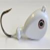 10"Bean" Fluke Painted Blackfish Jig Head Lure Ultra Point Hook - White 8 oz view 1
