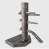 Wing Chun Wooden Dummy with Base and Chest with Lid (Gray Ash Color) view 1