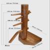 Wing Chun Wooden Dummy with Base and Chest with Lid (Gray Ash Color) view 4