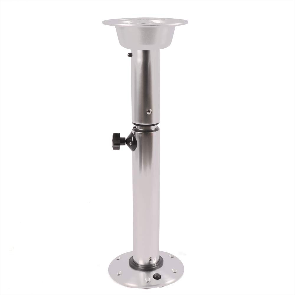 Weglae Table Pedestal Stand,22-28" Aluminum Adjustable Marine Table Pedestal Stand Base for RV Camper Marine Boat Caravan Motorhome Galley