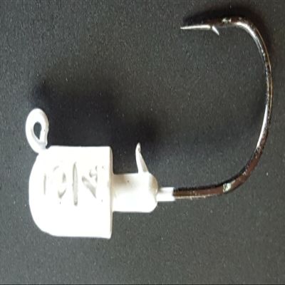 "Bullet" Jig Head Striper Fluke Bass Swimbait Lure Ultra Point 25 - White 2 oz