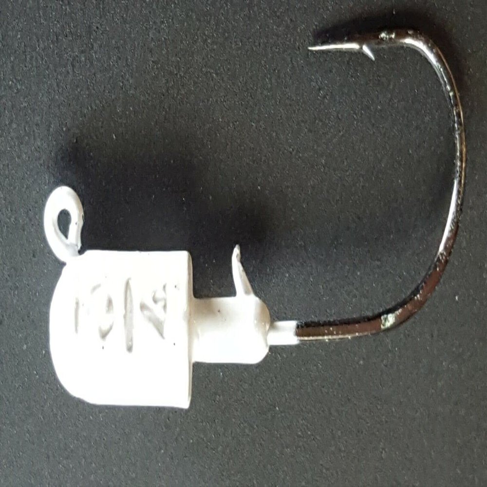 "Bullet" Jig Head Striper Fluke Bass Swimbait Lure Ultra Point 25 - White 2 oz