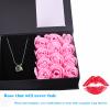 AIRZSNRY Jewelry Gift Box with Lids, Preserved Rose Jewelry Set Gift Box, Velvet Romantic Valentines Packaging Box with 12 Roses for Valentines Day Mothers Day Anniversary Birthday (Pink)  view 2