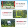 Storgem Baseball and Softball Practice Net 77ft Portable Hitting Pitching Batting Training Net Baseball Backstop Net with Batting Tee and Strike Zone and Bow Frame (Red Net and Tee Pro) view 3