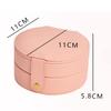 ArtsPavilion Travel Jewelry Box Small Jewelry Organizer Portable Jewelry Case for Ring Pendant Earring Necklace Bracelet Organizer Storage Holder Boxes pink view 2